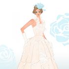 フリーイラスト（無料素材）ウェディングドレスの花嫁