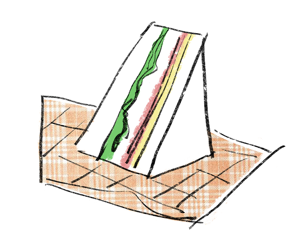 フリーイラスト（無料素材）サンドイッチ