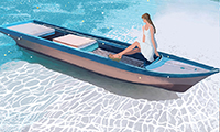 作品NO.iof206　海辺でボートに座る女性,女の子,浜辺,illustration,イラスト,海岸,illustrator